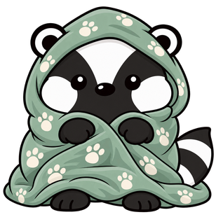 Cardie in a paw-print blanket