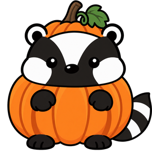 Cardie in a pumpkin suit